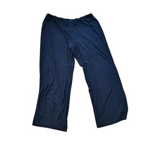 Soma lightweight flowy elastic waist pants in black, size XL